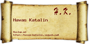 Havas Katalin névjegykártya