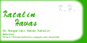 katalin havas business card